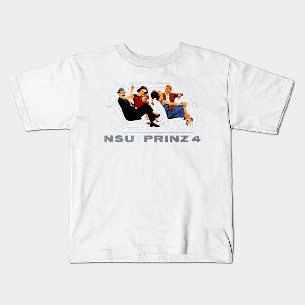 NSU PRINZ 4 - brochure Kids T-Shirt by Throwback Motors